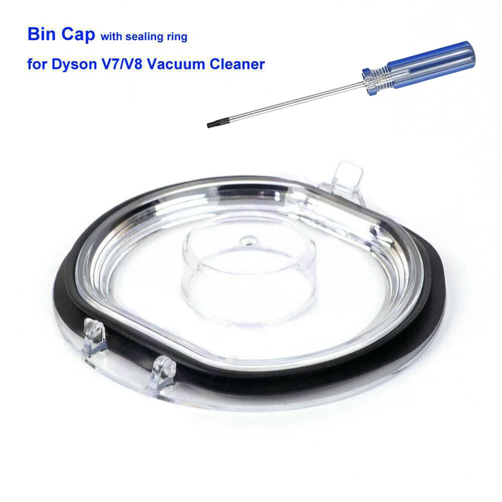 

V7 V8 Sealing Ring Cap Clear Replacement For Dyson V7 V8 Vacuum Cleaner Cover Bin Lid Cap With Seling Ring