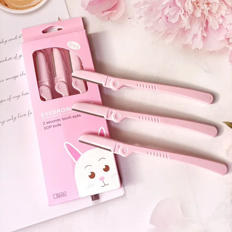 

Vrouwen Gezichtsverzorging Ontharing Tool Make Scheerapparaat Mes Wenkbrauw Trimmer Veilig Scheren Rezors (3 Stks/partij)