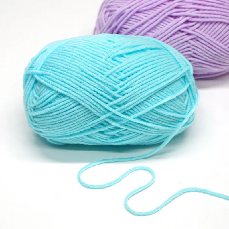 50 г/компл. 4-слойная молочная хлопчатобумажная вязальная шерстяная пряжа вышивка
