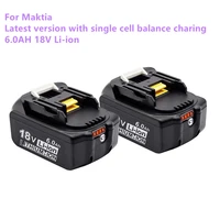 100 original for makita 18v 6000mah rechargeable power tool battery with led lithium ion substitute lxt bl1860b bl1860 bl1850