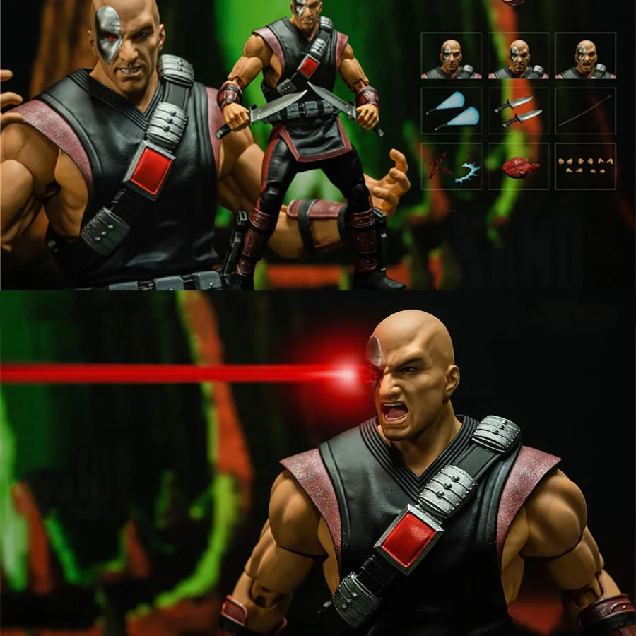 

Storm Toys DCMK13 1/12 Scale Real Man Quick Hit KANO Cano Three Head Embossed Glow Eye 5353 with Three Head Carving Model Toys