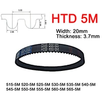 1pc width 20mm 5m rubber arc tooth timing belt pitch length 515 520 525 530 535 540 545 550 555 560 565mm synchronous belt