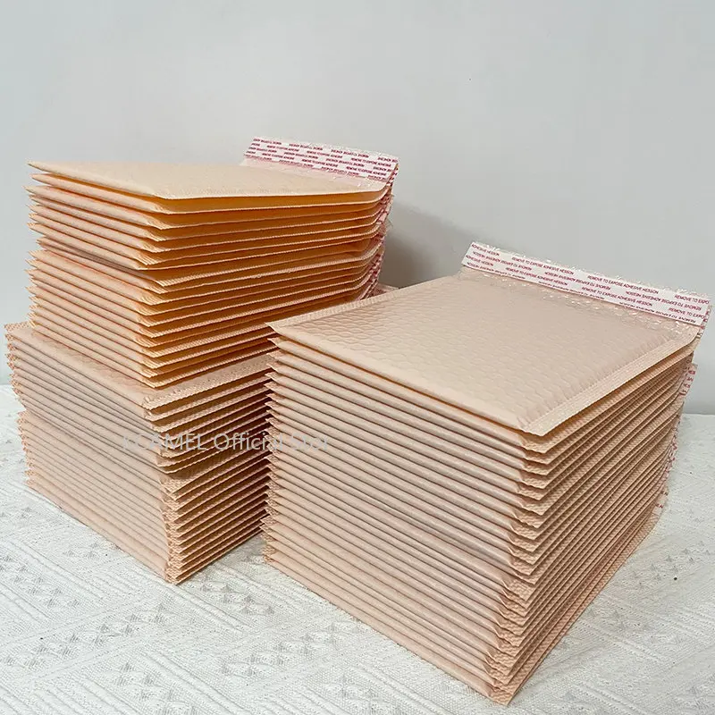 

50 шт., светло-розовые конверты с пузырчатой пленкой