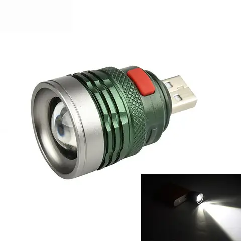 Светодиодный фонарик Mini USB, внешняя вспышка Q5, Рабочая лампа из алюминия, лм, водонепроницаемый фонарь, 3 режима, портативная Светодиодная лампа