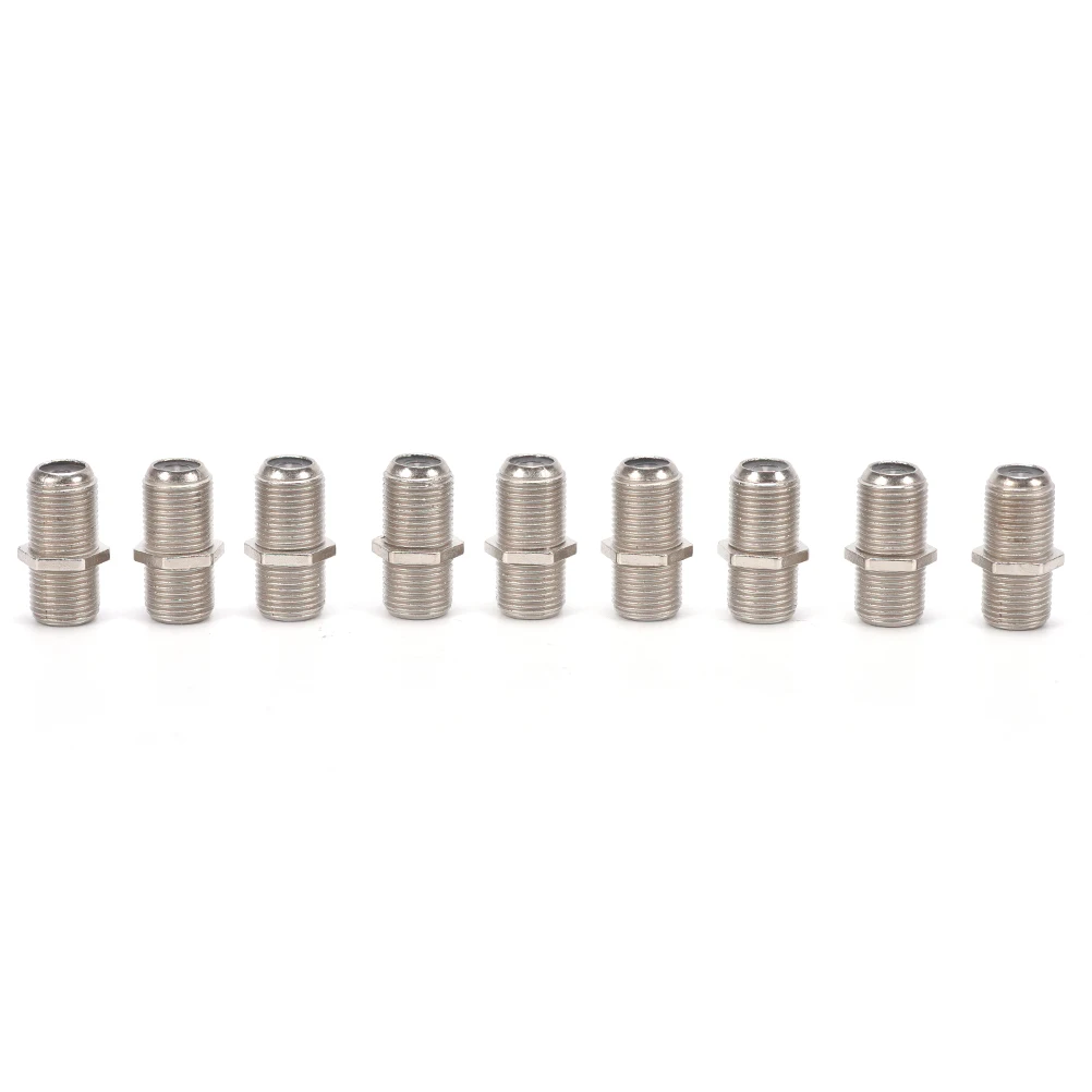 

10Pcs Female F/F RG6 Coax Coaxial Cable SMA RF Coax Connector F Type Coupler Adapter Connector Plug For TV Antenna Extension