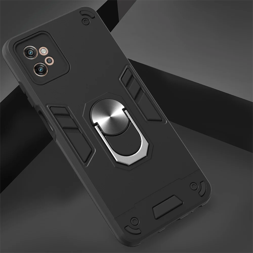 

Luxury Case for Motorola Moto G32 G 32 Car Magnetic Ring Holder Armor Shockproof Soft Edges Phone Cover Moto G32 G 32 MotoG32