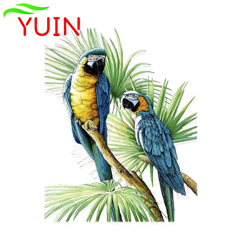 

Beautiful Two Parrot Car Sticker Personality Motorcycle Auto Parts PVC Bumper Decoration High Quality Waterproof Decal 14*11cm