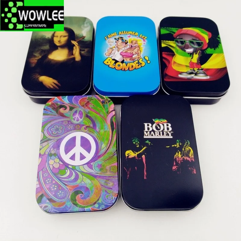

Storage Box Fashion Tin Storage Box Tobacco Humidor Rolling Paper Box Cigarettes Cases Boxes Smoking Accessories Weed Tray
