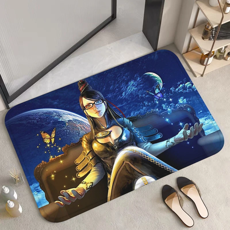 

Anime Game B-Bayonetta Mat for Hallway Washable Non-slip Kitchen Rug Living Room Floor Carpet Entrance Doormat Home Bedroom Mats