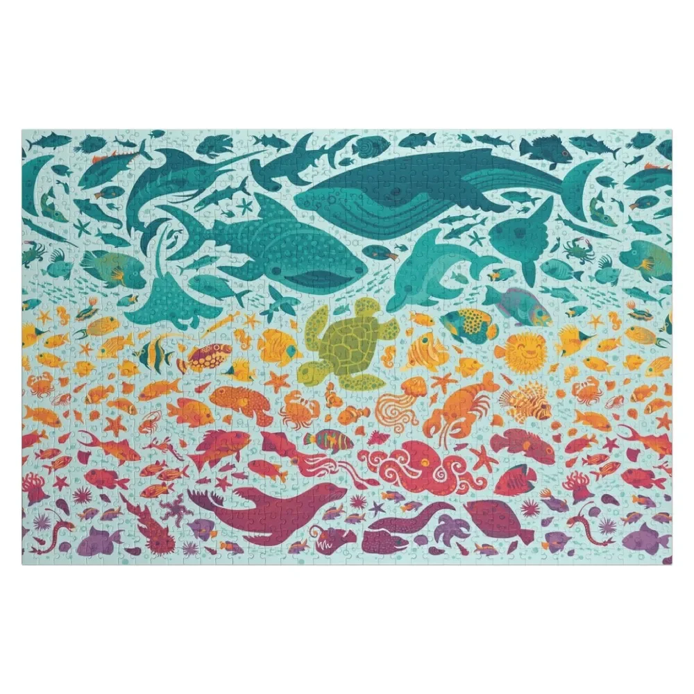 Головоломка Aquatic Spectrum 2: голубая деревянная головоломка для взрослых детская