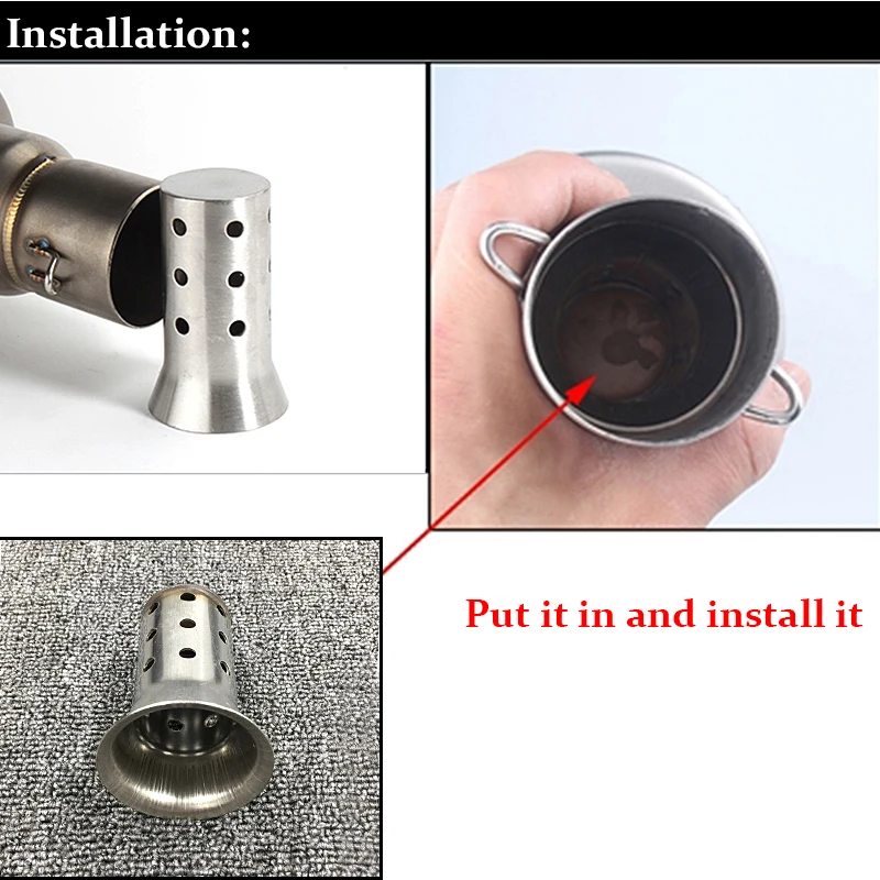 Universal Motorcycle 35mm 42mm 45mm 48mm 60mm DB Killer Exhaust Can Muffler Insert Baffle Silencer Stainless Steel |