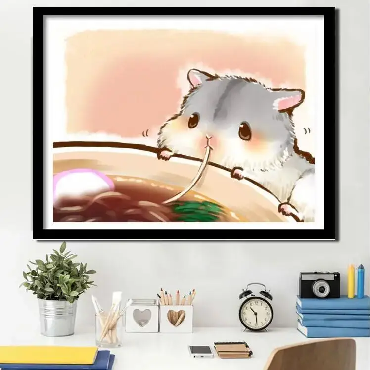 

Suitable for Living Room and Bedroom Diamond Paintings DIY Stitch Cute Animal Hamster Diamond Painting New Collection 2022 Gift