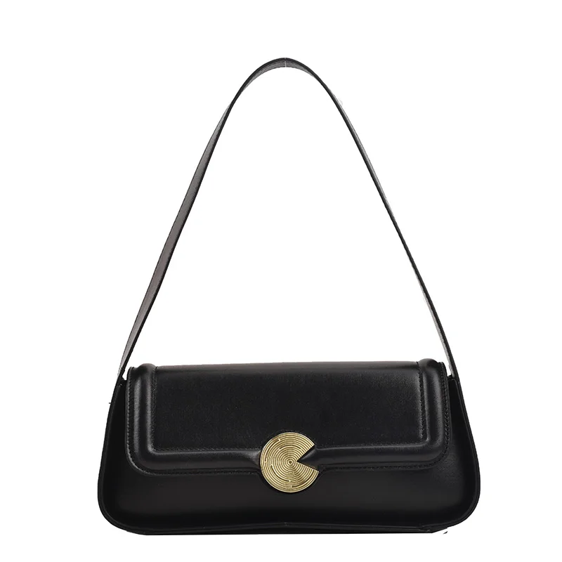 Cute Solid Color Small Leather Shoulder Underarm Bags for Women High Quality Hit Simple Handbags and Purses Female Travel Totes