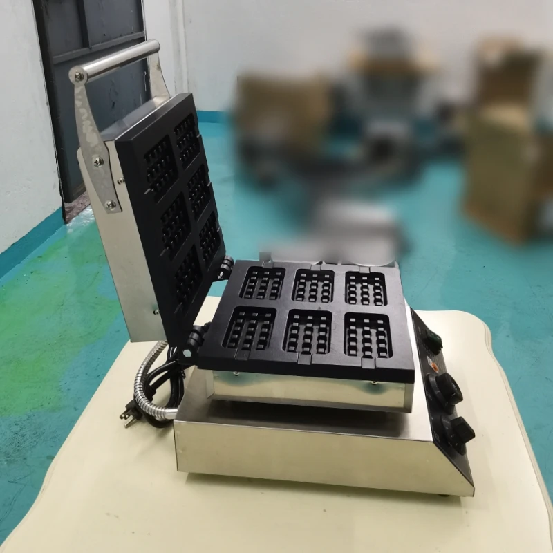 Mvckyi Коммерческая 6 шт. прямоугольная вафельница/Снэк антипригарная