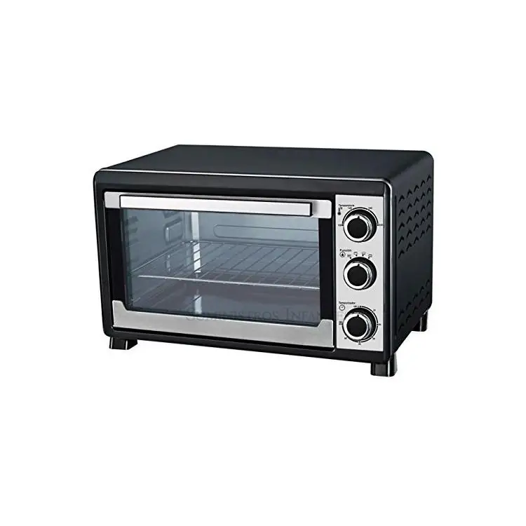 Электрическая духовка 23 литра 1500 Вт черная и нержавеющая сталь 100 ° 230 °C 48x34x29