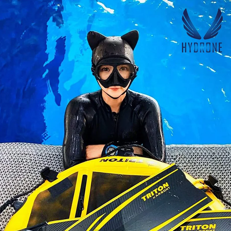 

Freediving Scuba Diving Hood Mask Snorkel 3mm Smooth Skin Neoprene Cat Style Free Dive Hood Hat Cap Helmet Wetsuit Underwater