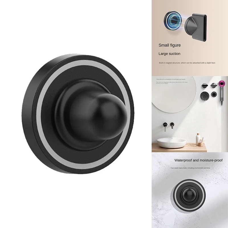 

For Dyson Hair Dryer Bracket Storage Rack Bathroom Storing Hair Dryer Holder Wall Mounted No Punch Heat-Resistant