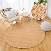 jute rugs living room coffee table balcony simple floor hand woven mats round natural sisal area carpet rugs custom