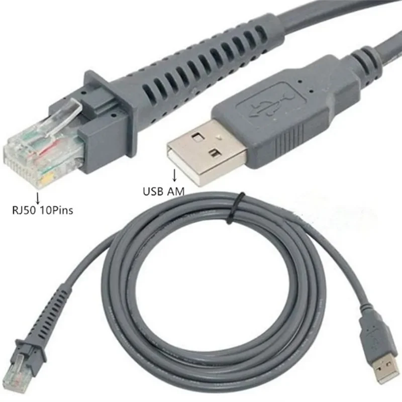 Фото 【Эксклюзив!】3-метровый USB-кабель для Datalogic CAB4120 QD2130 QD2110 GPS4490 Сканер штрих-кода USB-A «папа» к RJ45 №2