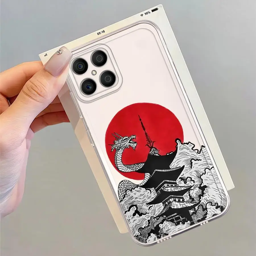 Чехол для Honor X9a X8 X8a X9b X7b X8b 90 Lite, мягкий чехол для телефона, крутой ретро-дизайн с драконом (art.: 3920da79bf9bc) - 3920da79bf9bc