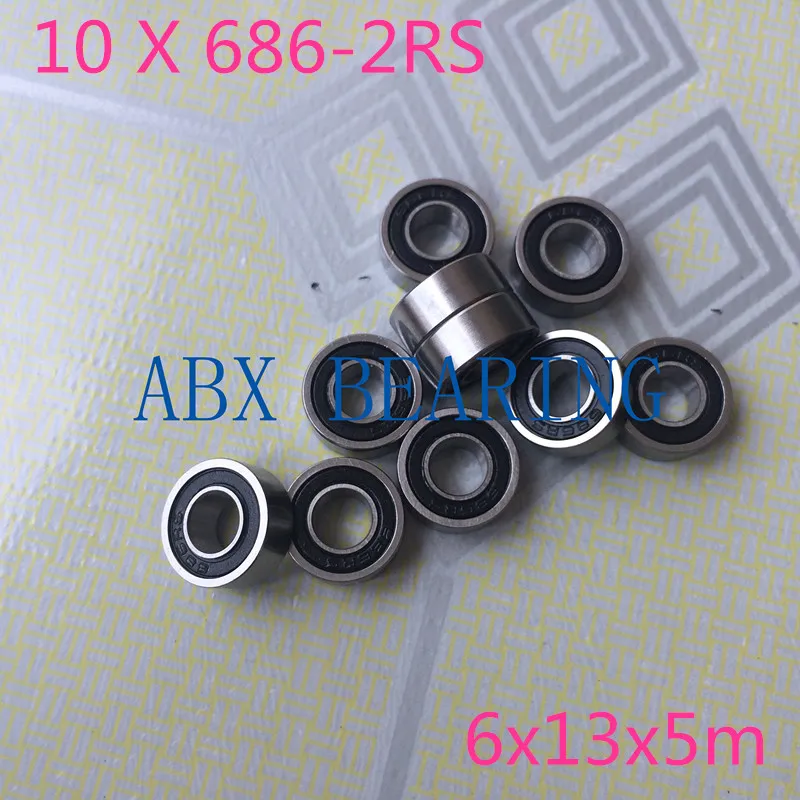 10 шт./лот 686RS 686-2RS 686 6x13x5 мм миниатюрный шарикоподшипник