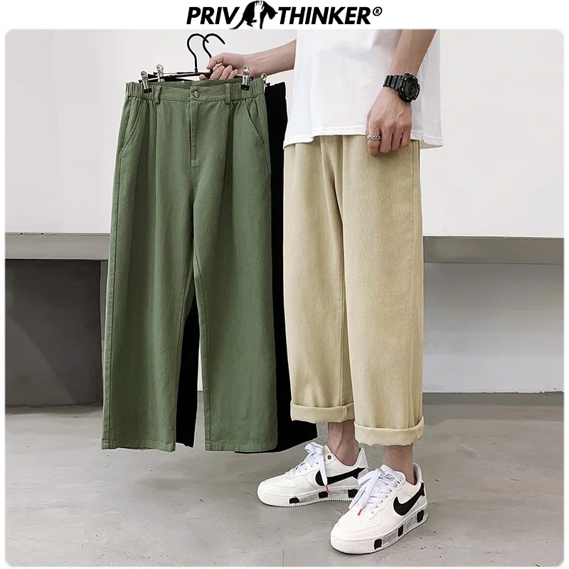 

Korean Solid Color Men Harem Pants 2022 Men's Cotton Casual Straight Pants Japanese Streetwear Man Trousers