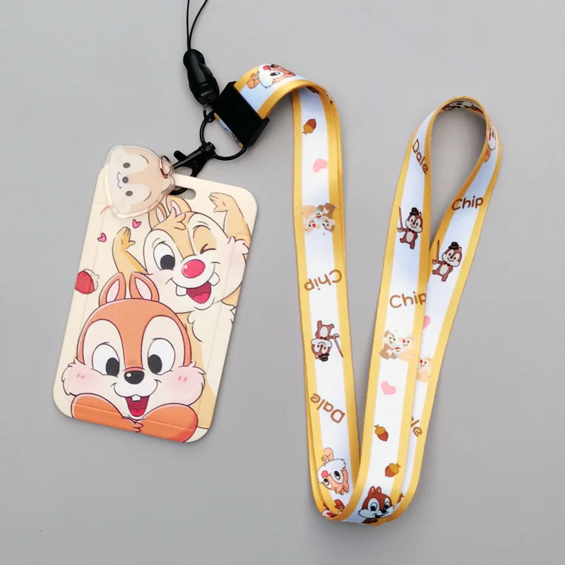 Милый шнурок в виде белки держатель для удостоверения личности мультяшный