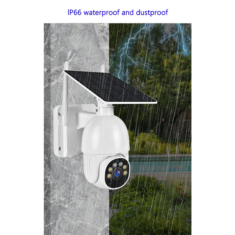 Outdoor Waterproof Wireless Camera Alarm Graffiti Human Motion Sensor Camera of Solar Ball Machine Remote Viewing Two-way Call