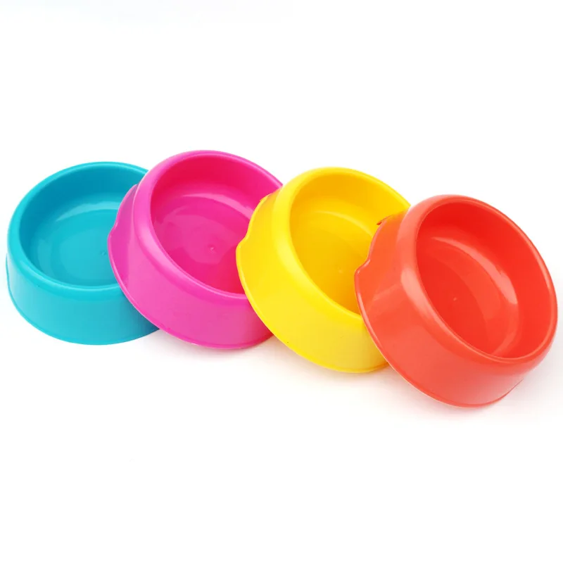 Pet supplies pet single bowl dog cat plastic drinking rice basin food |
