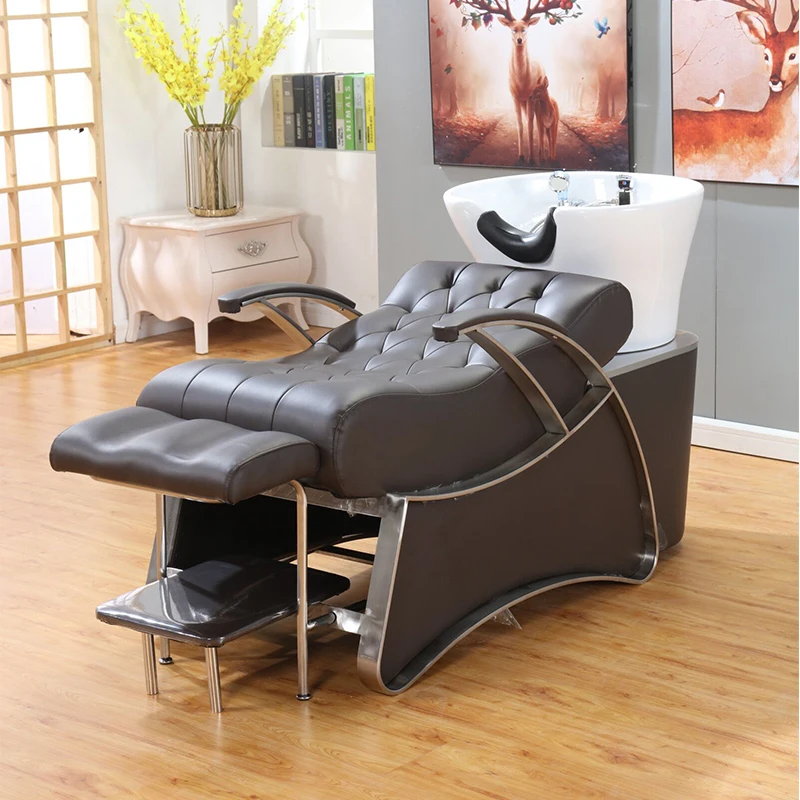 Вращающийся простой шампунь-стул для мытья волос спа-мойка кровать