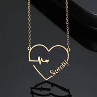 dascusto new heart custom name necklace personalized 18k gold plating stainless steel love pendant necklaces jewelry for women