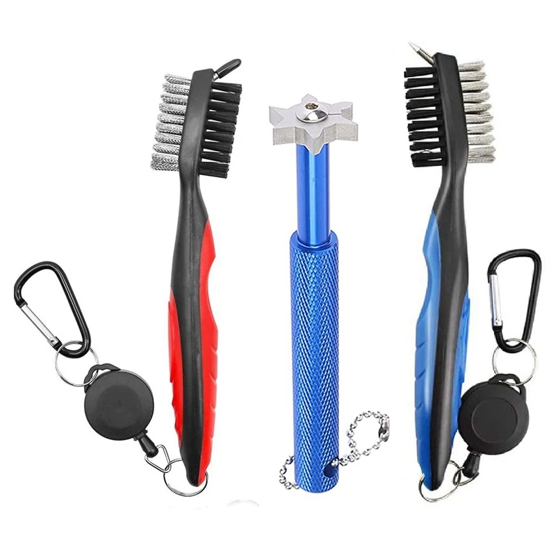 

Golf Cleaning Kit Golf Cleaning Brush 6 Angle Golf Groove Sharpener Double Sided Golf Club Cleaner Golf Accessories