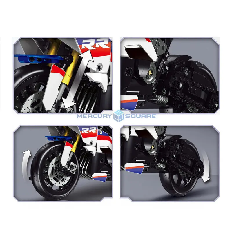 S1000RR дорожный мотоцикл MOC горный Автомобиль Спорт скоростной Кирпичи Модель