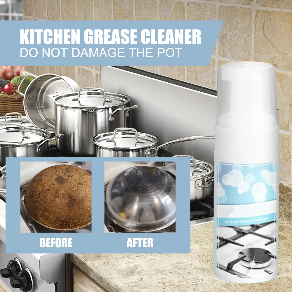 

Kitchen Grease Cleaner Stainless Steel Cleaning Polish For Grills Ovens Appliances Range Hood Stove Grease Remover