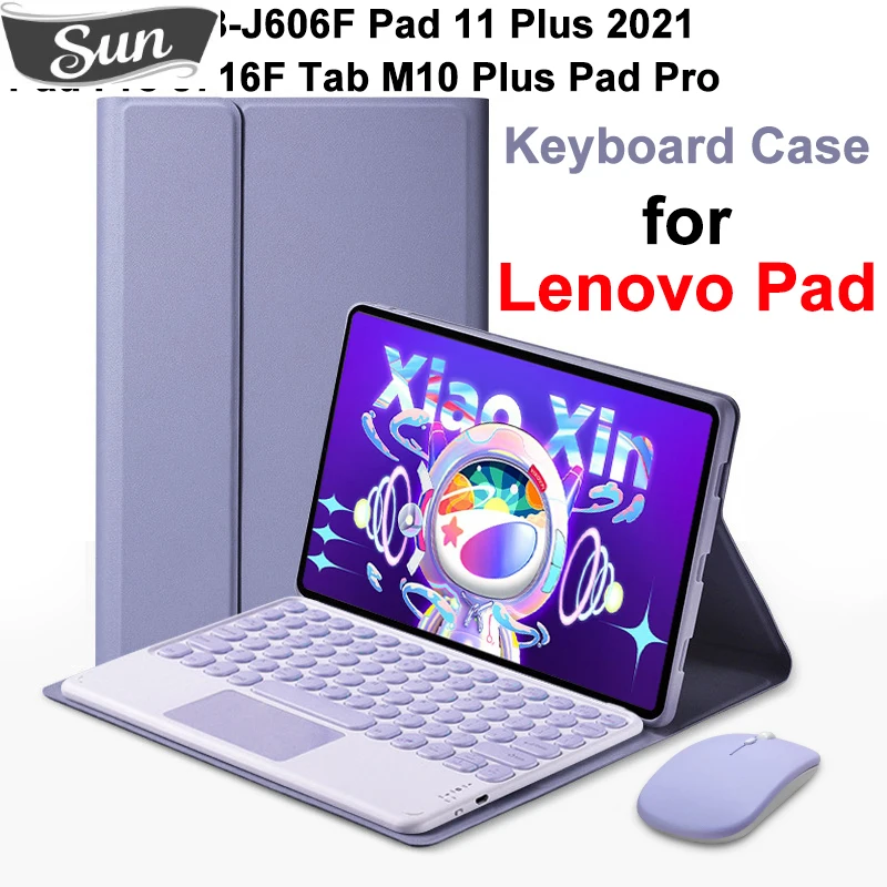 

For Lenovo Tab P11 Plus 11 Pro 11.5 Xiaoxin Pad M10 Plus 3rd 10.6 Case with Keyboard, Keyboard Cover for Lenovo Tab P12 Pro 12.6