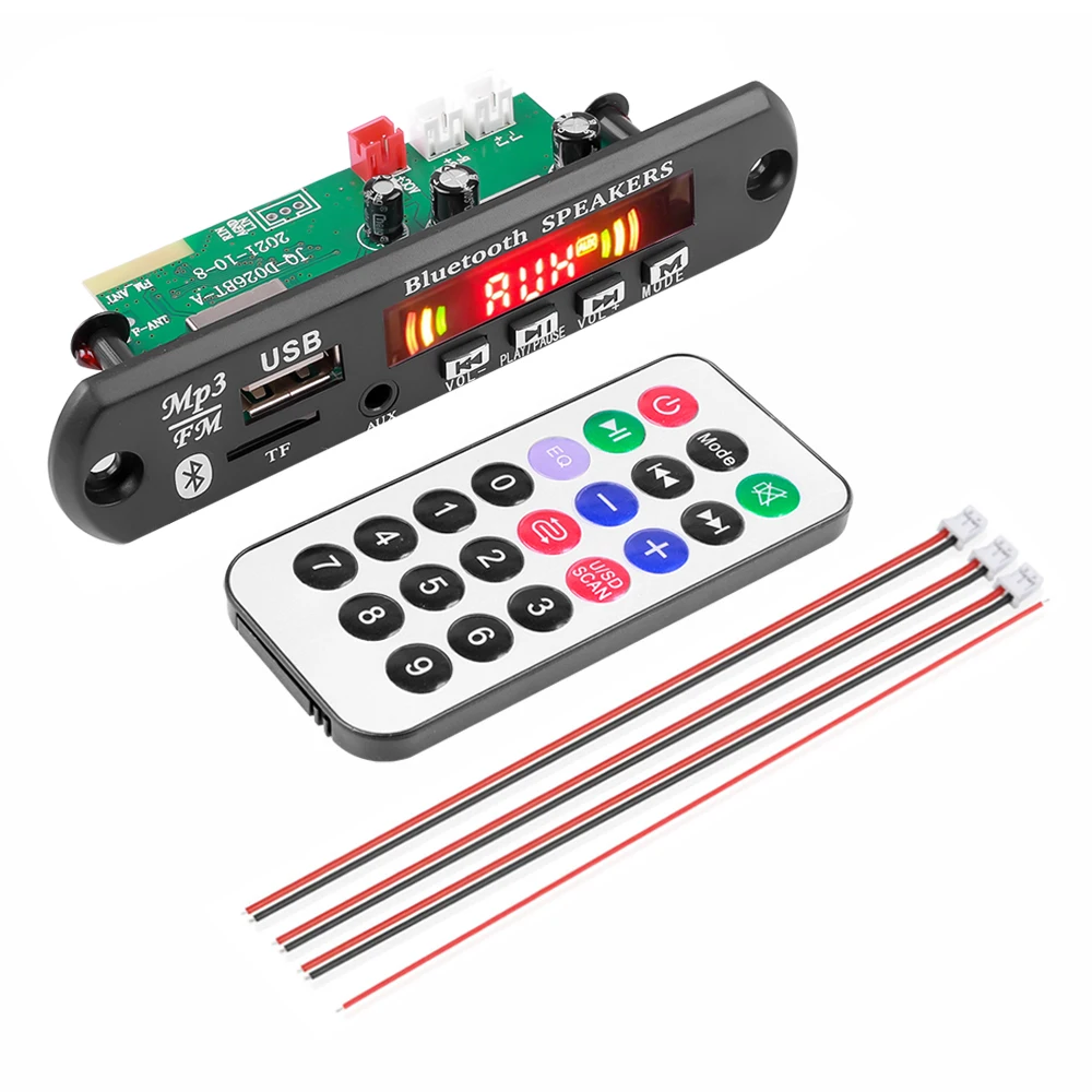 Беспроводная плата mp3-декодера 12 В Bluetooth 5 0 автомобильный лидер 2x25 Вт усилитель TF