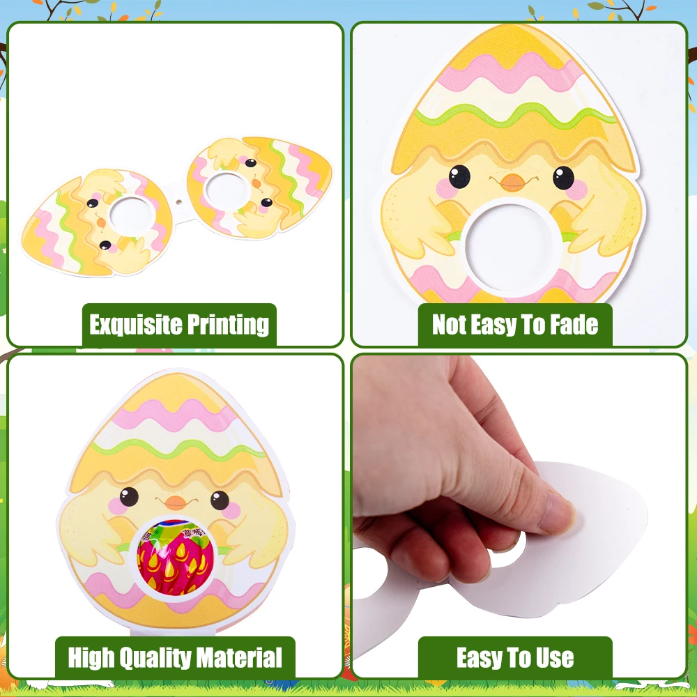 9/18 шт. пасхальные леденцы бумажные карты кролик пасхальное яйцо морковь леденец