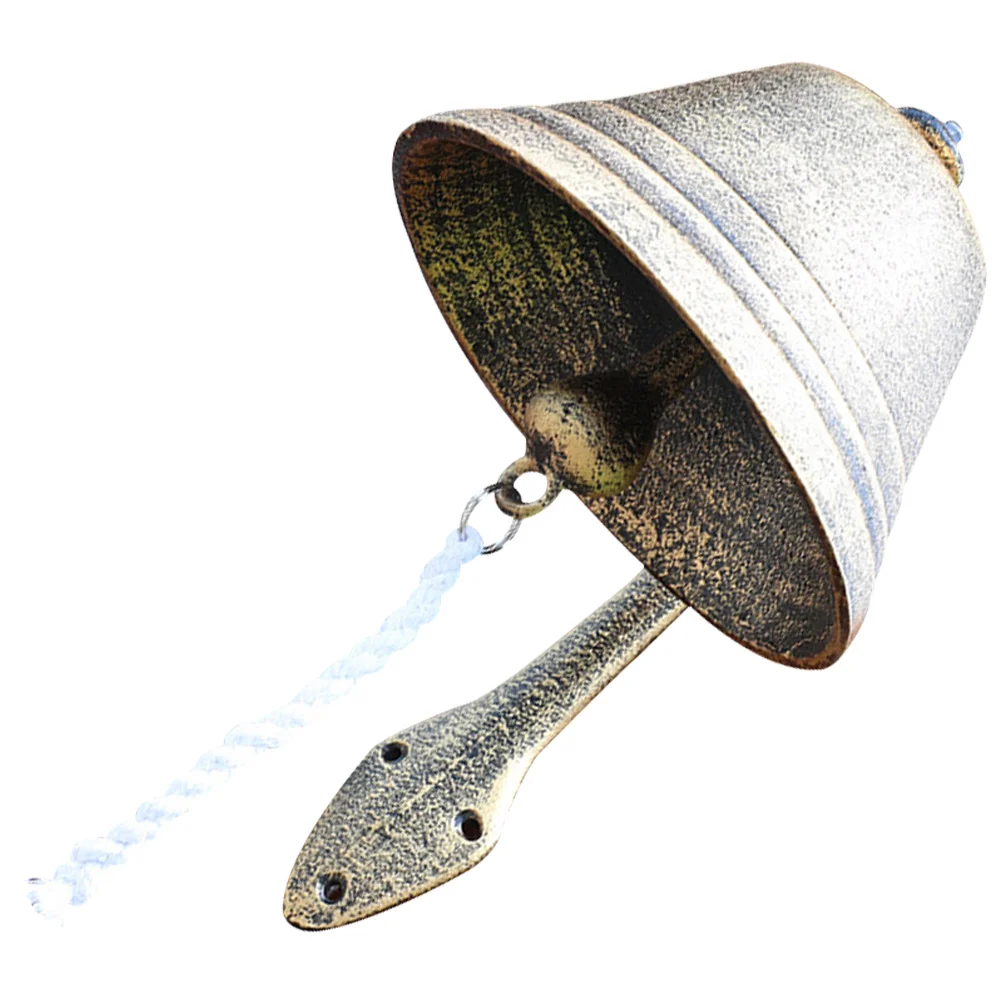 

Bell Dinner Door Decorative Vintage Rustic Decor Wallhanging Outside Cast Call Iron Retro Cafe Front Shaking