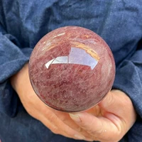 natural strawberry crystal ball crystal ball really the bigger the more beautiful with a powerful love healing stone