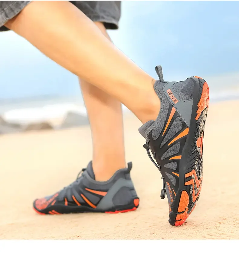 

Men's Summer Mesh Casual Sports Shoes Soft Bottom Anti-Skid Five Finger Swimming Shoes Tracing Shoe Lovers Outdoor Fitness Shoe