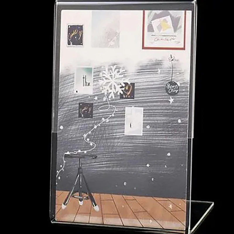 Прозрачная акриловая фоторамка подставка для дисплея настольная карточек