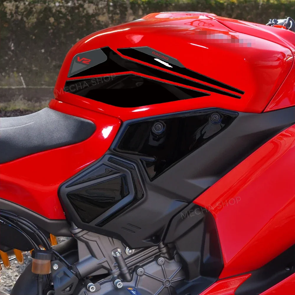 Фото Аксессуары для мотоциклов Panigale V2 2025, защита топливного бака, комплект 3D-наклеек №3