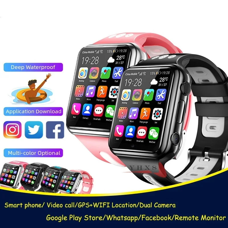 

Android 9.0 RAM 1GB ROM 8GB Smart 4G GPS Kid Student Music Camera Wristwatch SOS Monitor Trace Location Google Play Phone Watch