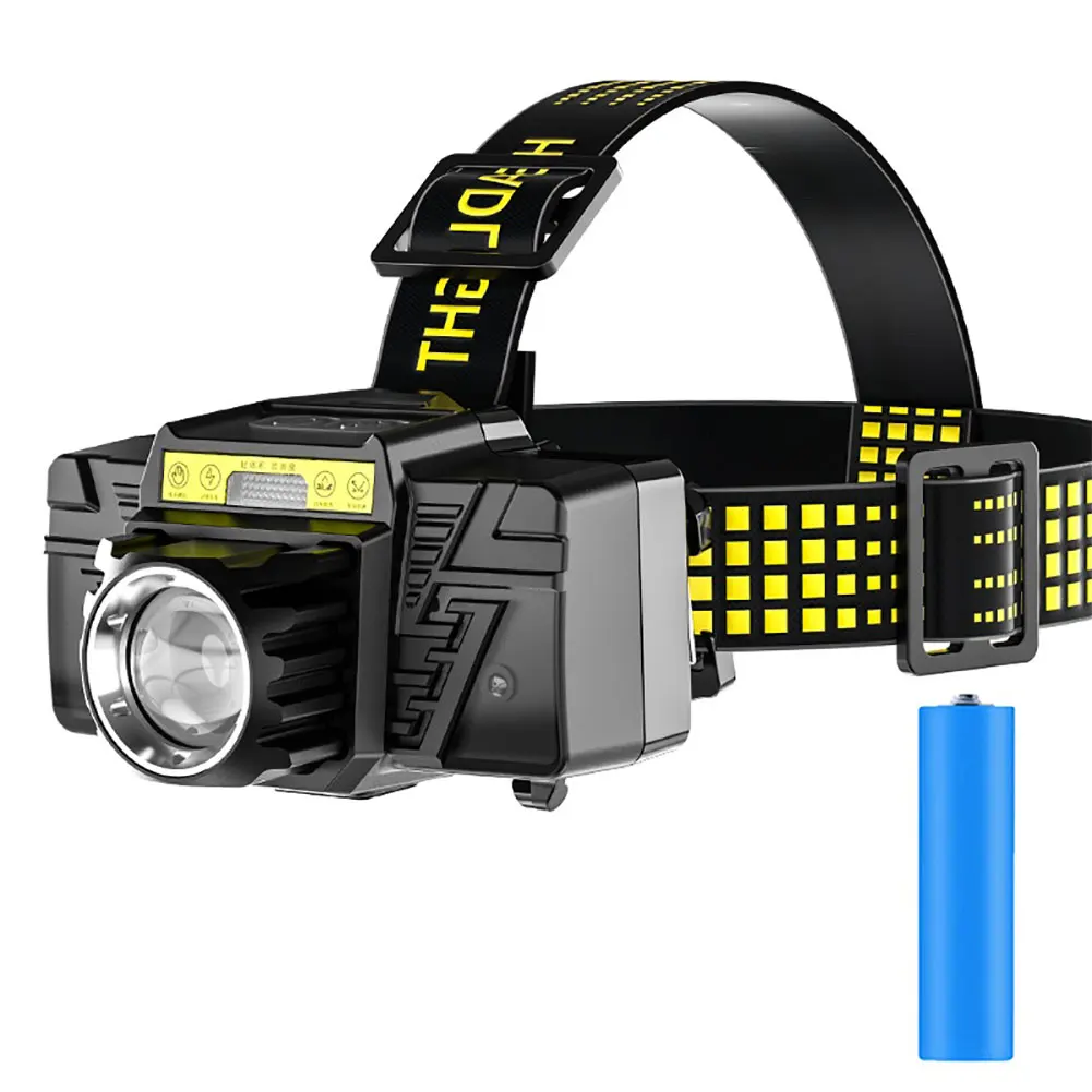 

LED Headlamp Smart Wave Induction Waterproof Outdoor Work Headlight Torch Professional Flashlight Accessories