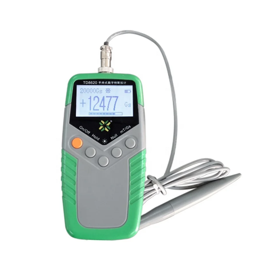 

Meter Gauss Meter Magnetic Flux Meter Surface Magnetic Field Tester Digital with mT/Gs Display Class 5 Accuracy