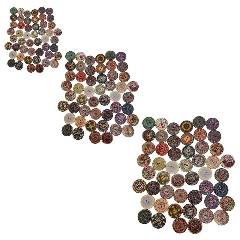 

Colorful Buttons 2 Holes Tiny Assorted Button For DIY Crafting 50pcs 2 Holes 3 Sizes Assorted Replacement Button For Decorative