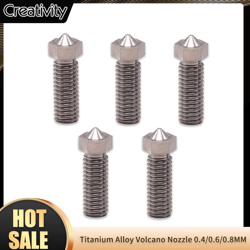 Volcano Nozzle Titanium alloy For 3D Printer Hotend High Performance M6Thread 0.4/0.6/0.8 mm for Sidewinder X1 | Компьютеры и офис