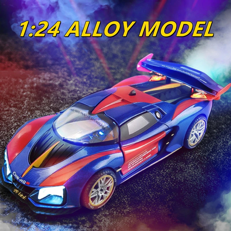 

1/24 HONGQI S9 High Performance Alloy Sports Car Model Diecast Metal Toy Vehicles Car Model With Sound Light Spray Kids Toy Gift