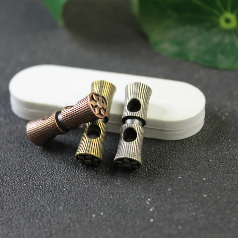 

Double Hole Brass Paracord Spacer Bead DIY Umbrella Rope Woven Bracelet Accessories Metal EDC Outdoor Tool Lanyard Pendant Charm