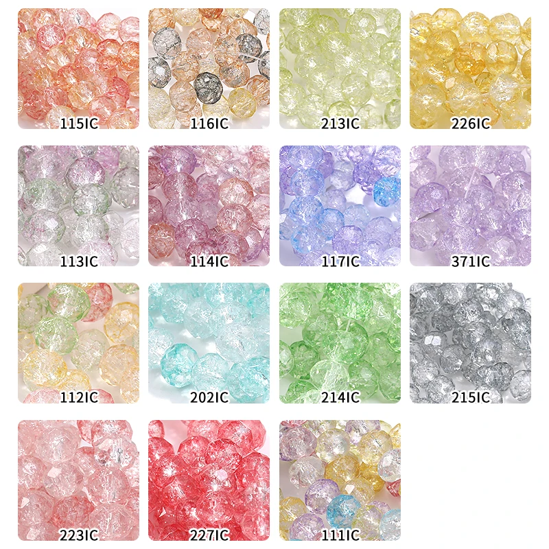4/6/8 мм стеклянные бусины для рукоделия Diy ювелирные украшения кристаллы